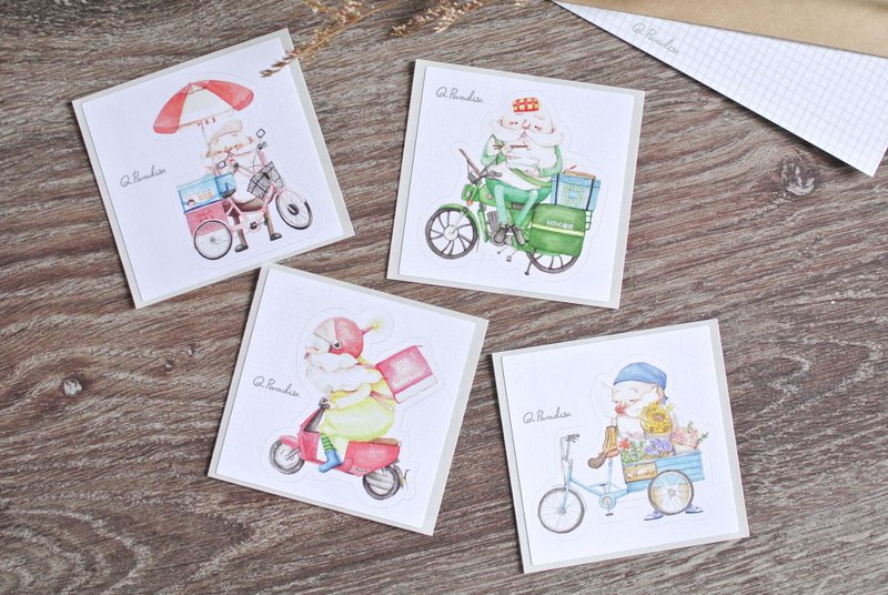 单张贴纸 | Mr.Ho Ho的斜杠日常-4入 - 贴纸 - 纸 白色