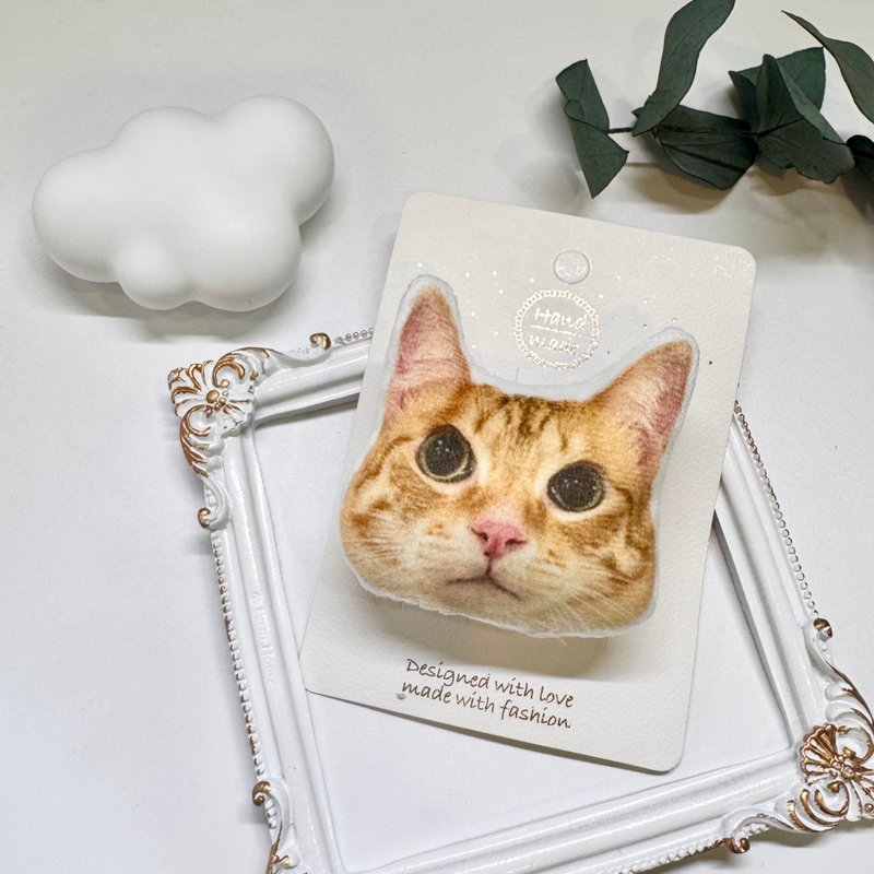 定制化 |  法兰绒 萌系大头款 绒毛发夹/发饰 - 发饰 - 聚酯纤维 白色