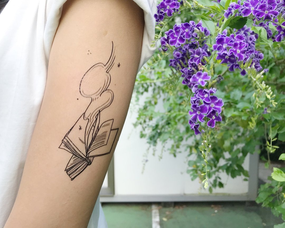 cottontatt 魔法咒语大全 手绘 纹身贴纸 - 纹身贴 - 其他材质 黑色
