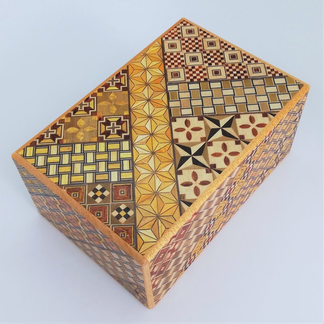 5 sun 12 steps Japanese puzzle box Himitsu-bako Karakuri Yosegi Japan - 其他 - 木头 