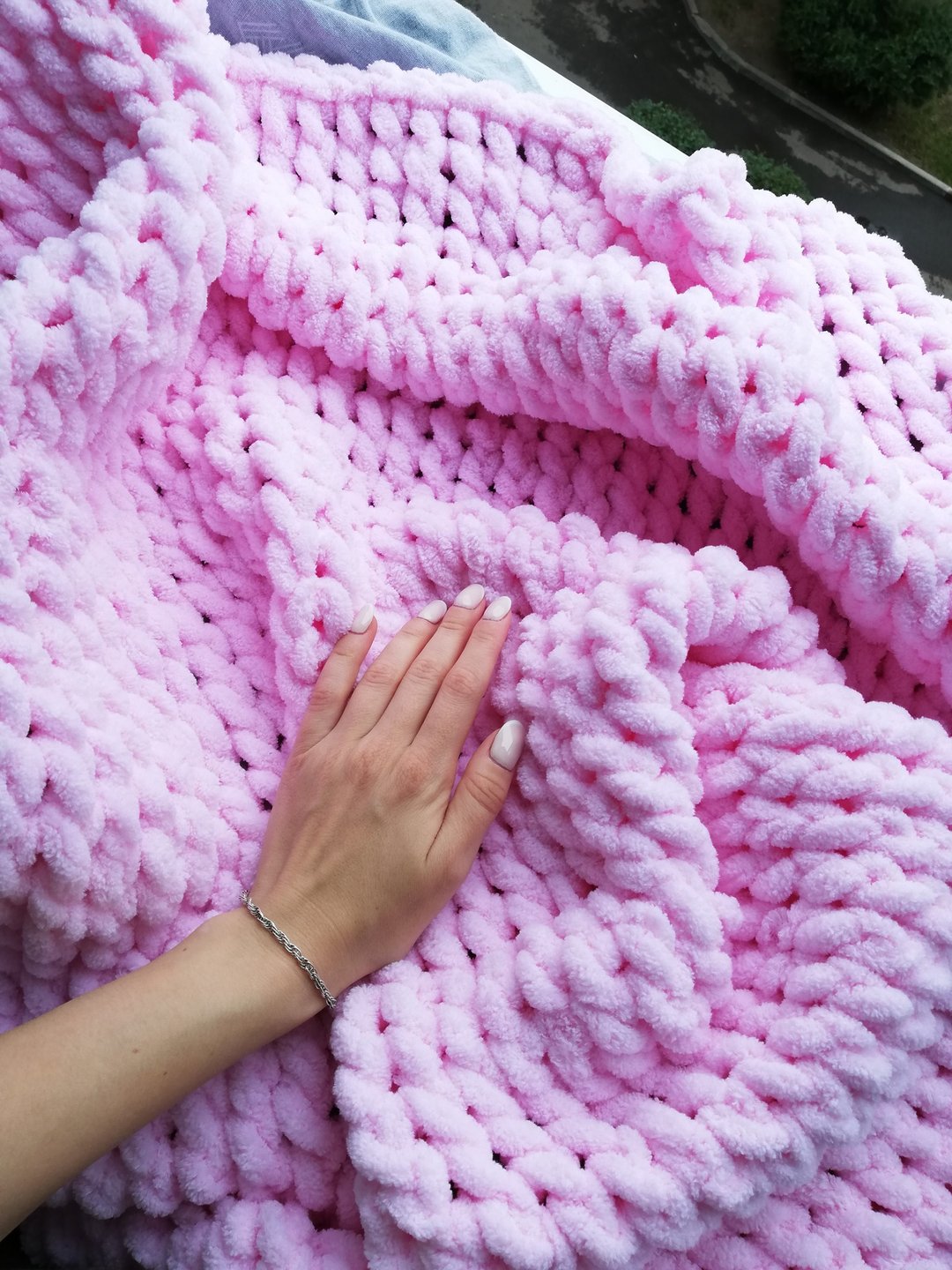 Full quilt teen bed blanket hand knitted blanket - 寝具 - 聚酯纤维 多色