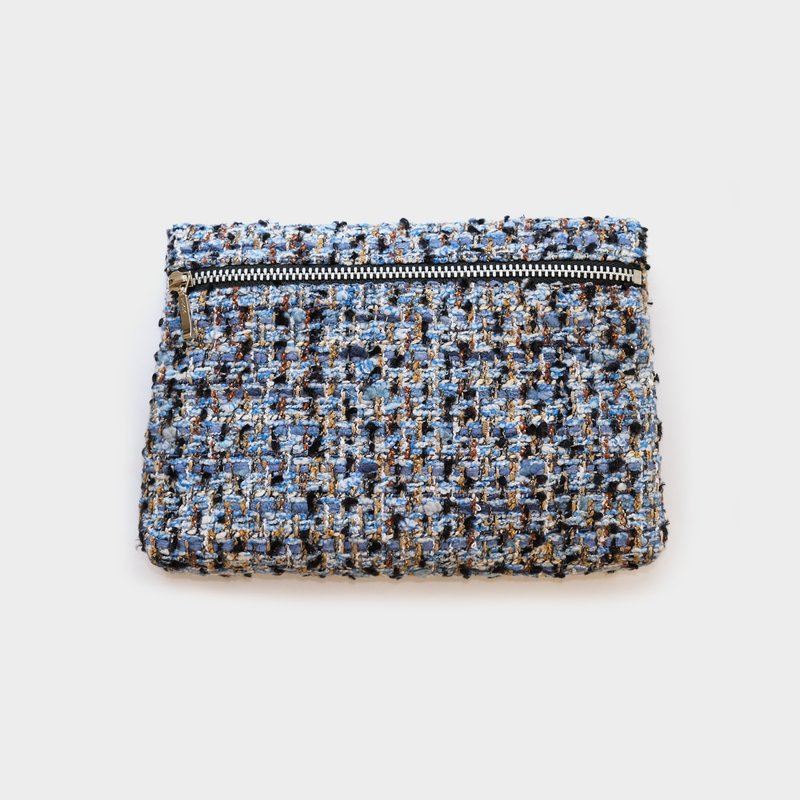 小化妆包 - 海洋蓝 - 化妆包/杂物包 - 棉．麻 蓝色