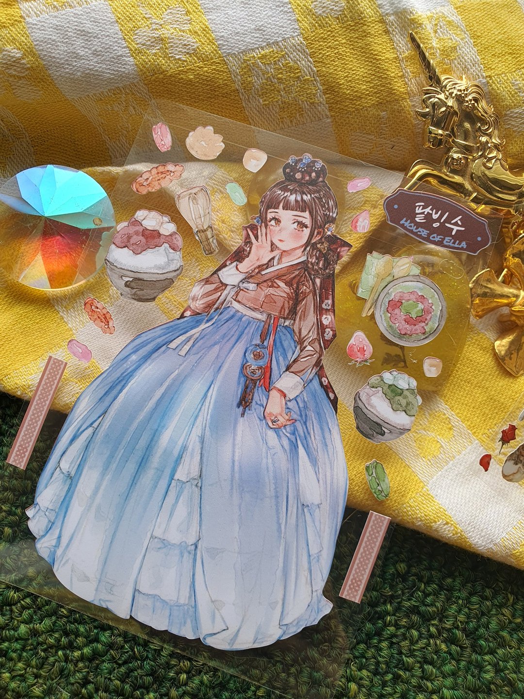 刨冰女孩 冰水贴纸 - 贴纸 - 塑料 蓝色