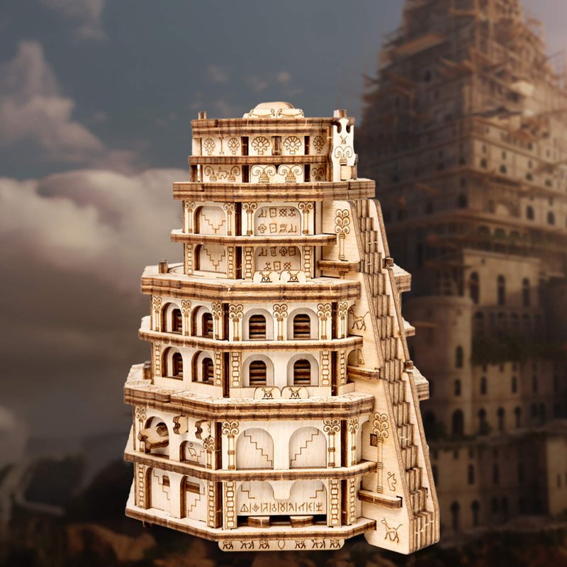 德国益智机关盒/巴比伦塔 - 桌游/玩具 - 木头 