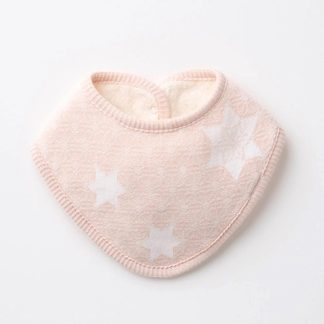 【日本COFUCU】有机棉婴儿双面围兜/口水巾-樱花粉 - 围嘴/口水巾 - 棉 