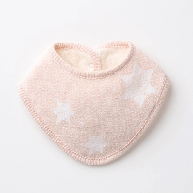 【日本COFUCU】有机棉婴儿双面围兜/口水巾-樱花粉 - 围嘴/口水巾 - 棉．麻 