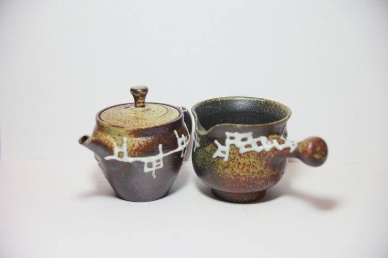 藏菁ㅣ还原烧志野茶壶组 - 茶具/茶杯 - 陶 