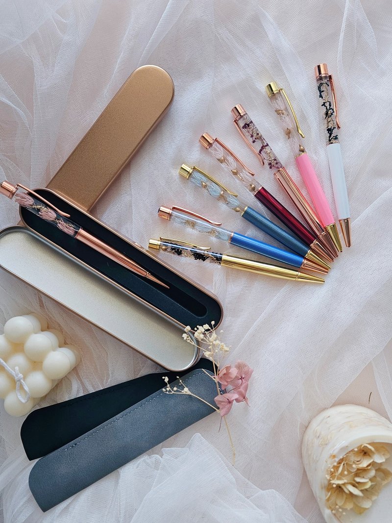 【永生花笔】手作浮游花笔 生日 送礼 圣诞礼物 毕业 谢师礼 情人 - 圆珠笔/中性笔 - 其他材质 