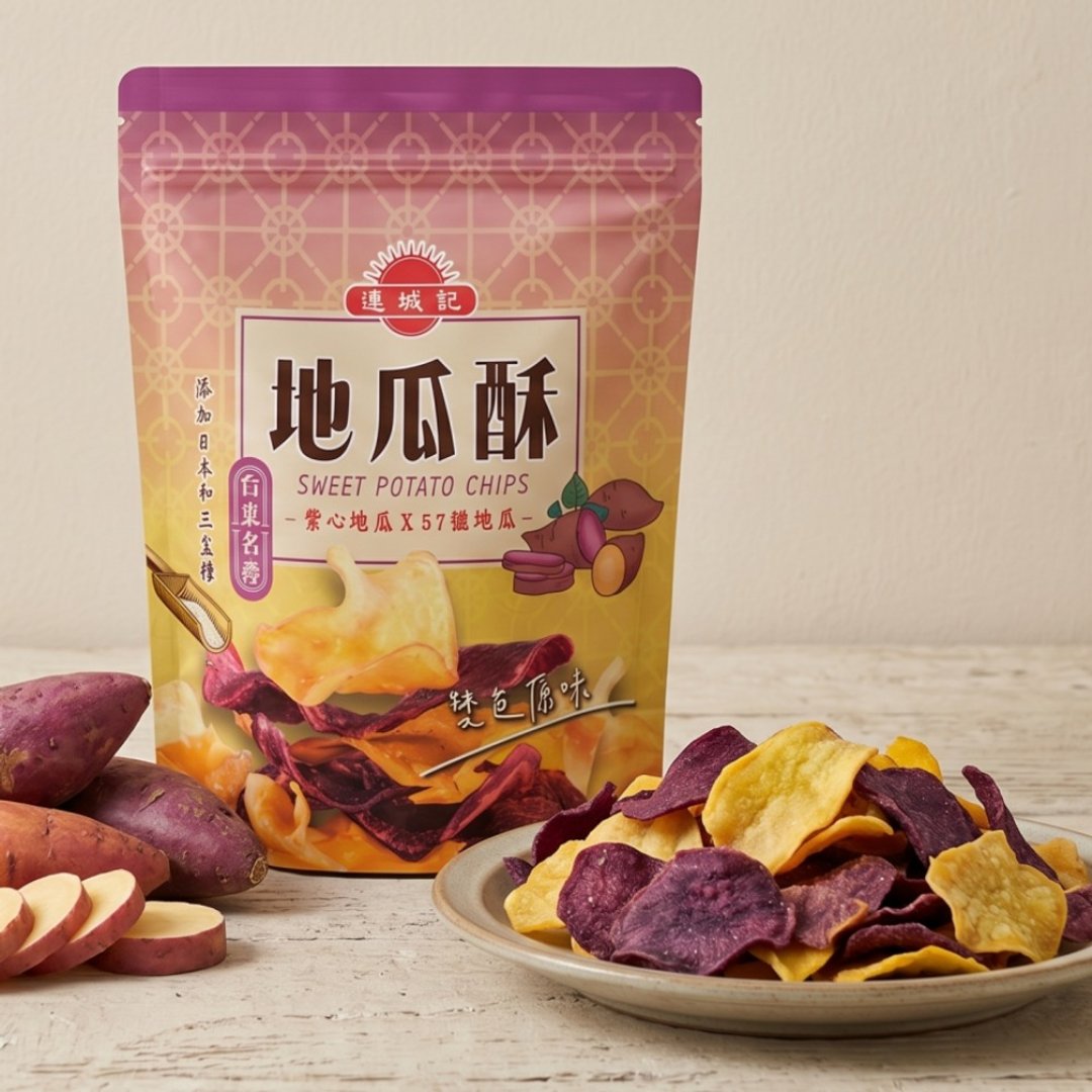 【连城记】地瓜酥 2 入组 ( 双色原味 ) | 台东 30 年老铺 - 零食/点心 - 新鲜食材 
