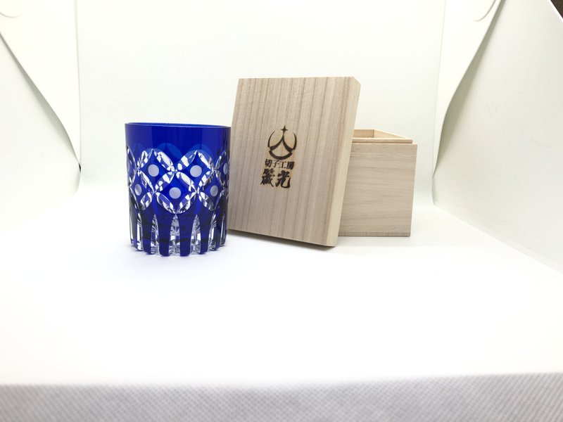 玉七宝に氷山ロックグラス - 玻璃杯 - 玻璃 蓝色