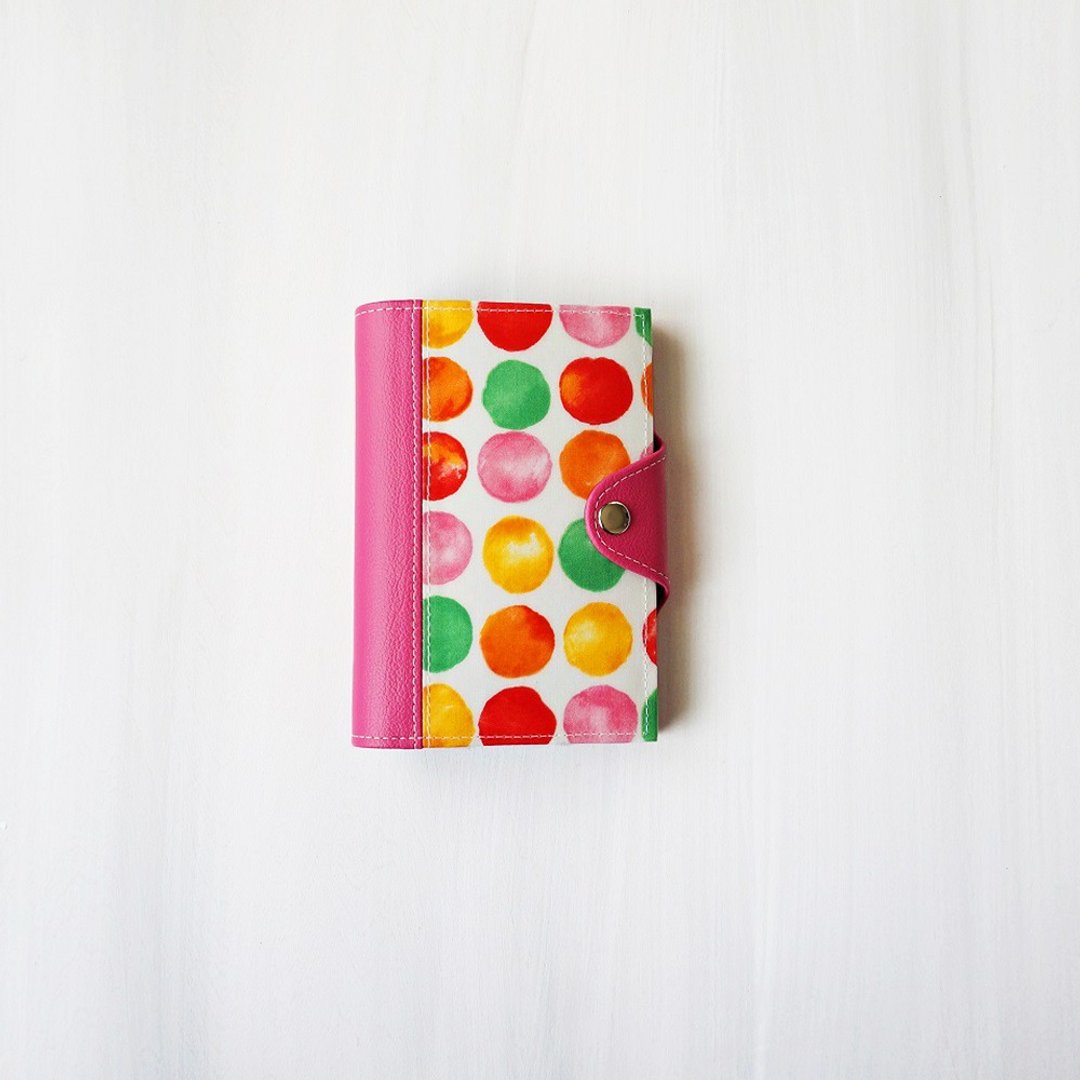 Notebook Cover Colorful Dot Pink - 书衣/书套 - 防水材质 粉红色