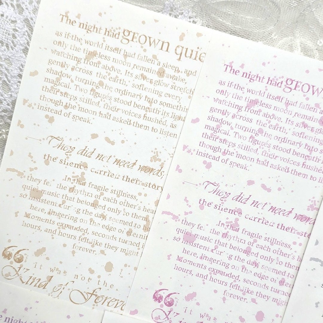 ：Moonlight Letter：双面印刷纸张 (120g) - 信封/信纸 - 纸 