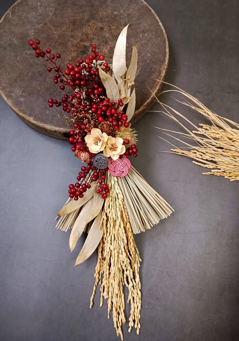 新春注连绳挂饰开幕志庆注连绳挂饰入新居注连绳祈福挂饰 - 干燥花/捧花 - 植物．花 