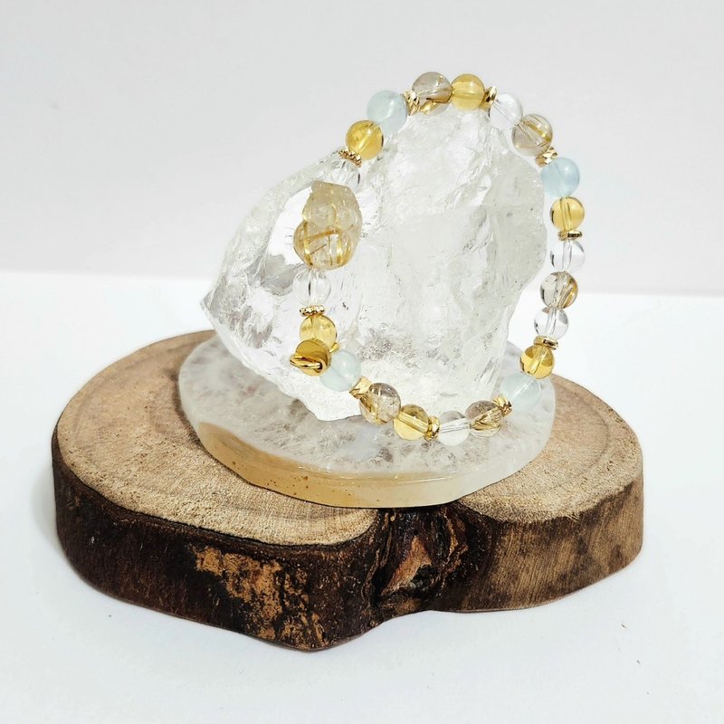 透体钛晶貔貅设计手链/正偏财都招/增强沟通能力/平衡情绪之水 - 手链/手环 - 水晶 多色