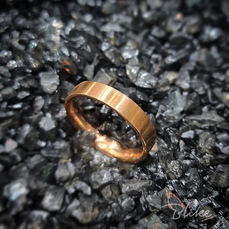 Comfort flat couple ring - 对戒 - 纯银 黑色