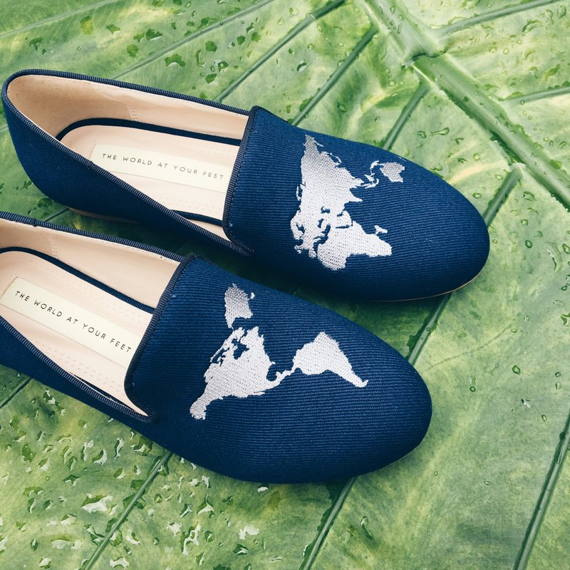 Classic Loafers (Ocean) - 女款休闲鞋 - 棉．麻 蓝色