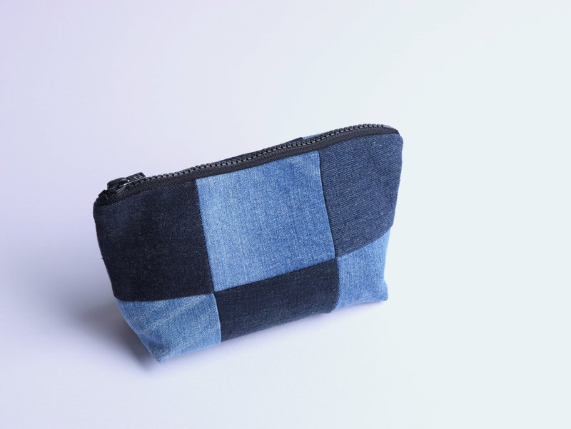 棋盘收纳包 - 化妆包/杂物包 - 棉．麻 