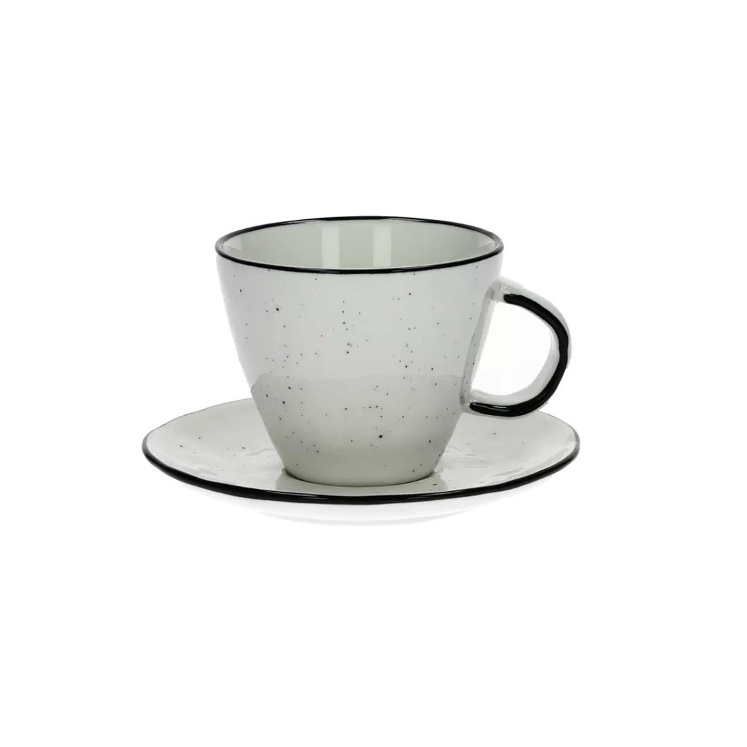 BASIL Ø9CM 咖啡杯盘 - 茶具/茶杯 - 陶 白色