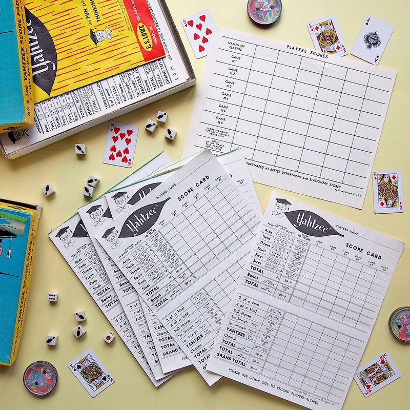 骰子游戏记分卡－2P－ - 笔记本/手帐 - 纸 白色