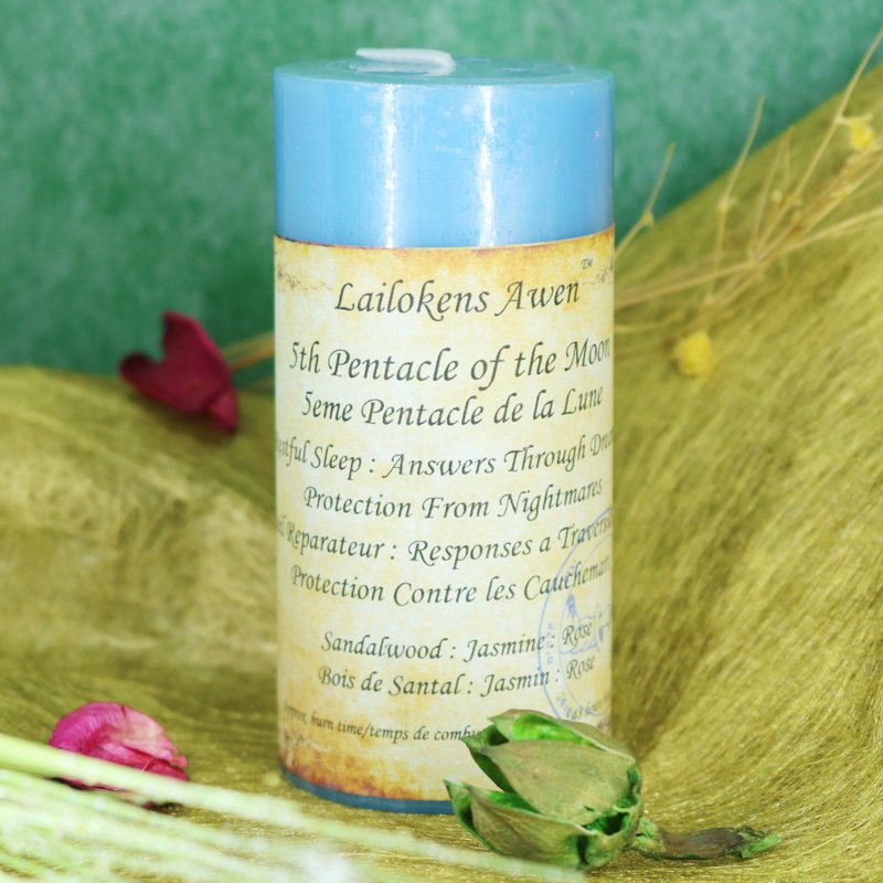 Lailokens Awen 月亮许愿香薰蜡烛 - 甜梦安睡 - 蜡烛/烛台 - 蜡 蓝色