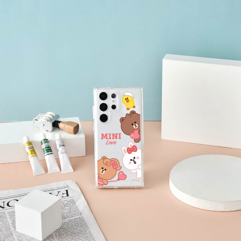 LINE FRIENDS MINI-转圈圈防摔透明SAMSUNG手机壳 - 手机壳/手机套 - 塑料 多色