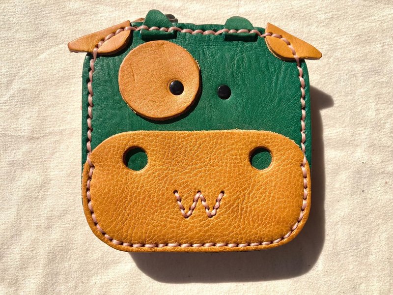 可爱动物认养区-小乳牛 - 零钱包 - 真皮 多色