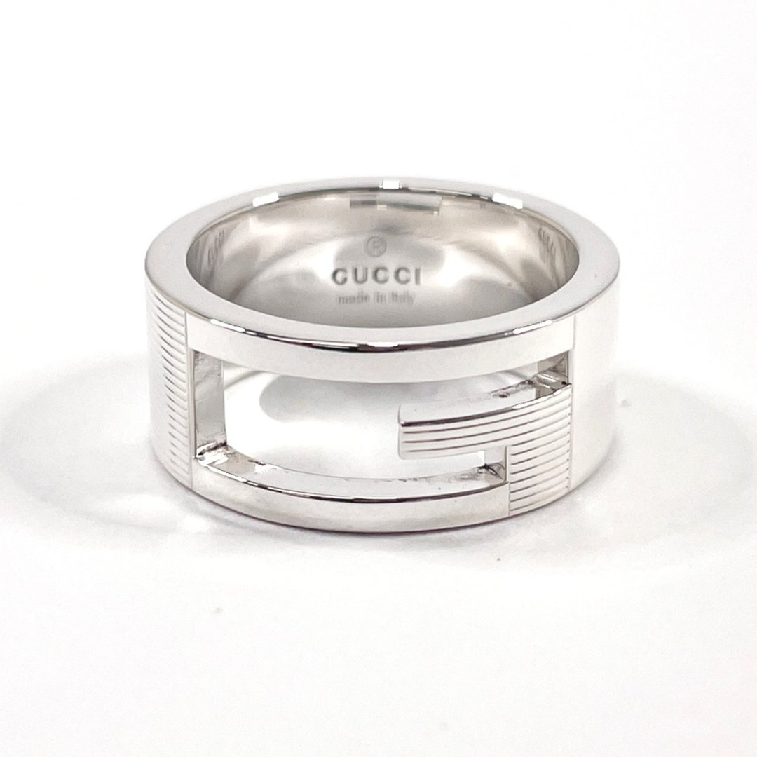 [日本直邮，二手，状况良好] 9 号 GUCCI 戒指，品牌镂空 G - 戒指 - 纯银 银色