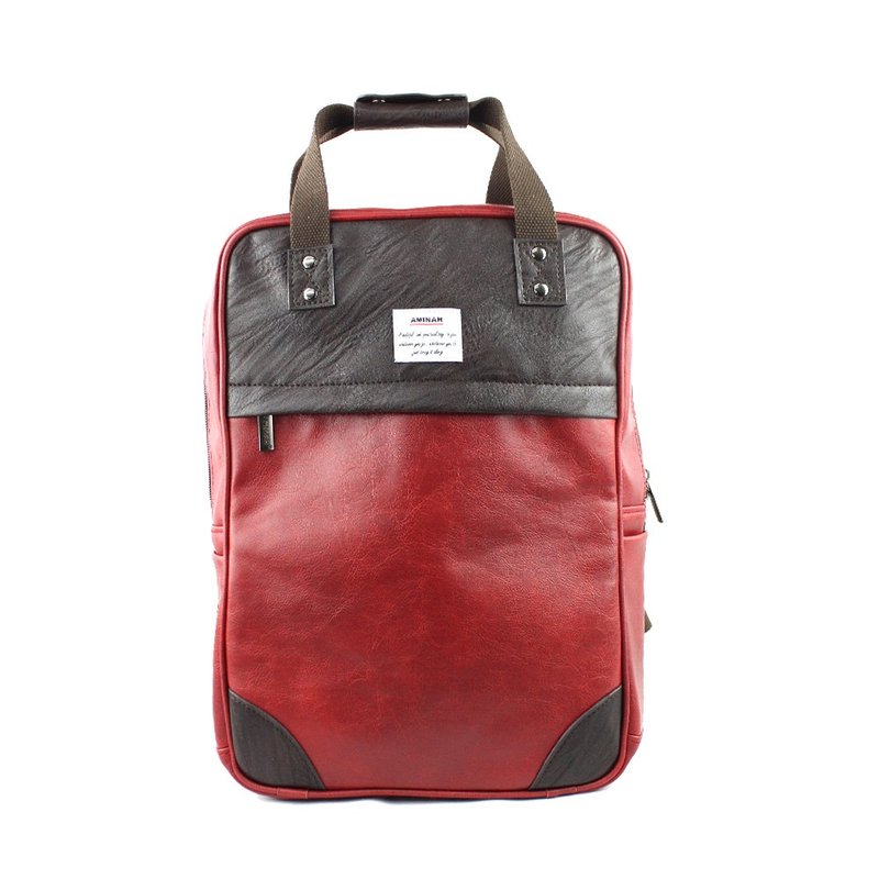 红色纯真后背包【am-0294】 - 后背包/双肩包 - 人造皮革 红色