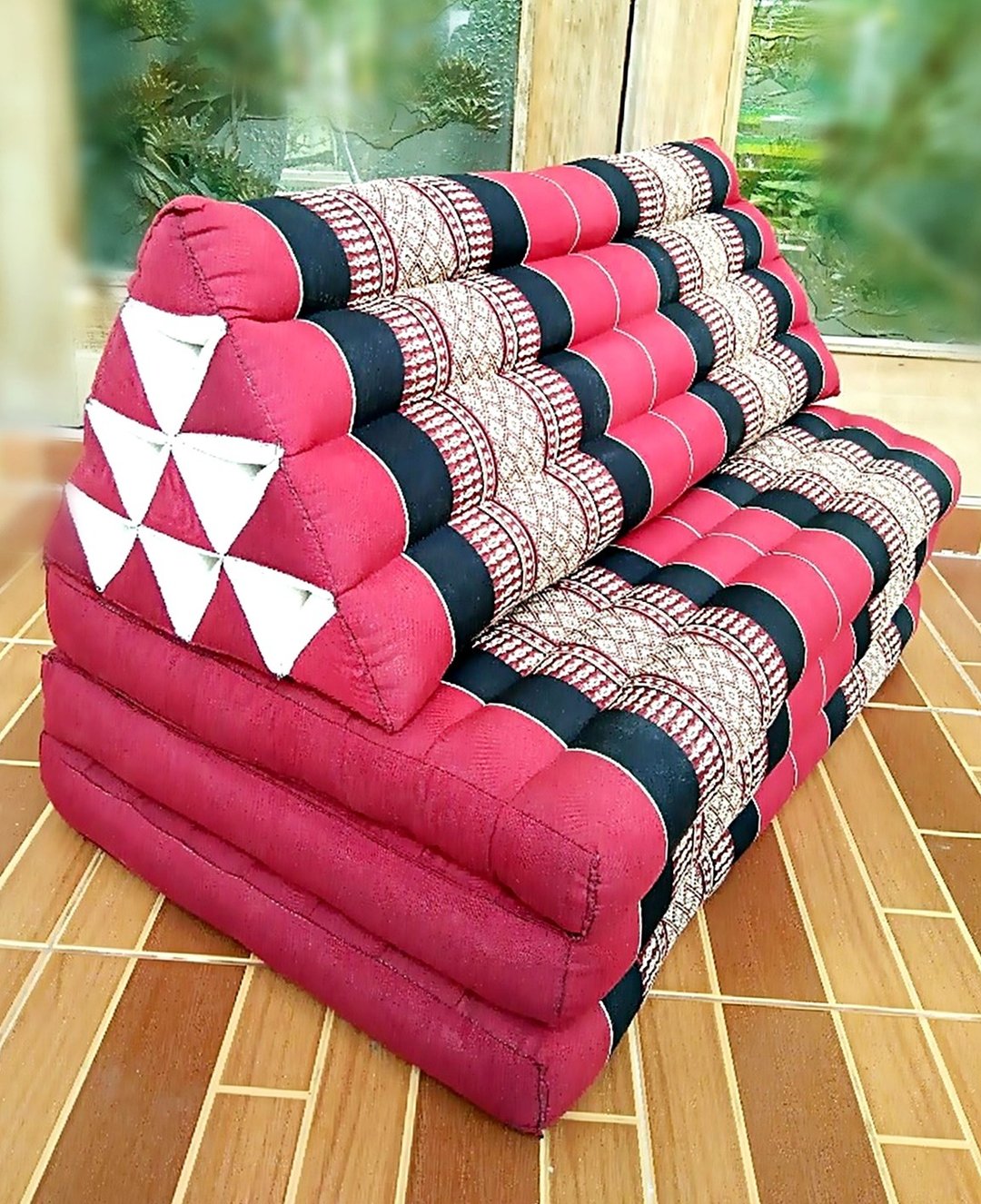 XXL 3折三角枕头，尺寸80x180cm，Khit枕头，靠垫枕头，木棉枕头，巨型木棉床垫 - 枕头/抱枕 - 棉 金色