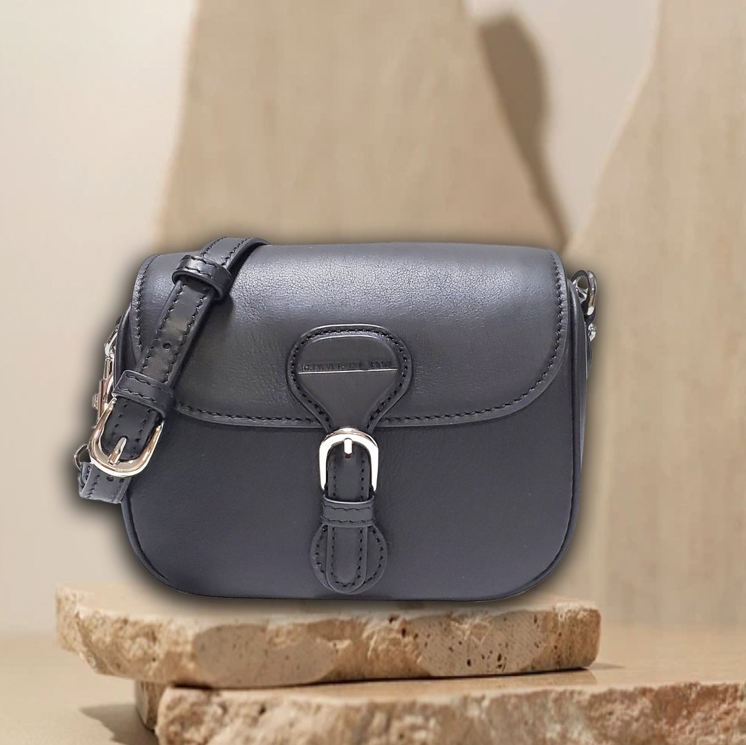Mini Saddle 真皮手袋,托特包,斜背包,腰包,斜孭袋 黑色 - 侧背包/斜挎包 - 真皮 黑色