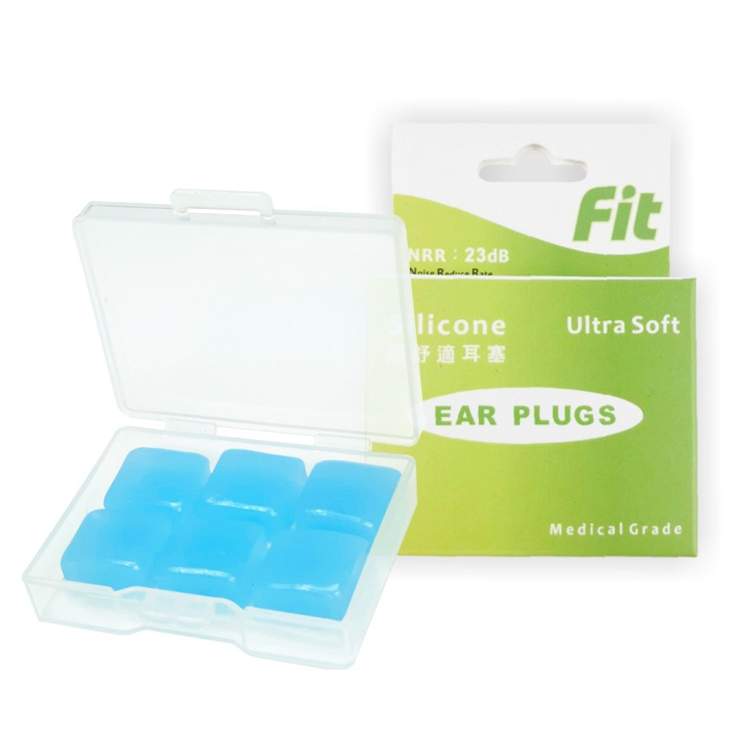 【FIT】硅胶耳塞-蓝色6入 柔软可塑 隔音防噪 睡眠 -  内付收纳盒 - 其他 - 硅胶 绿色