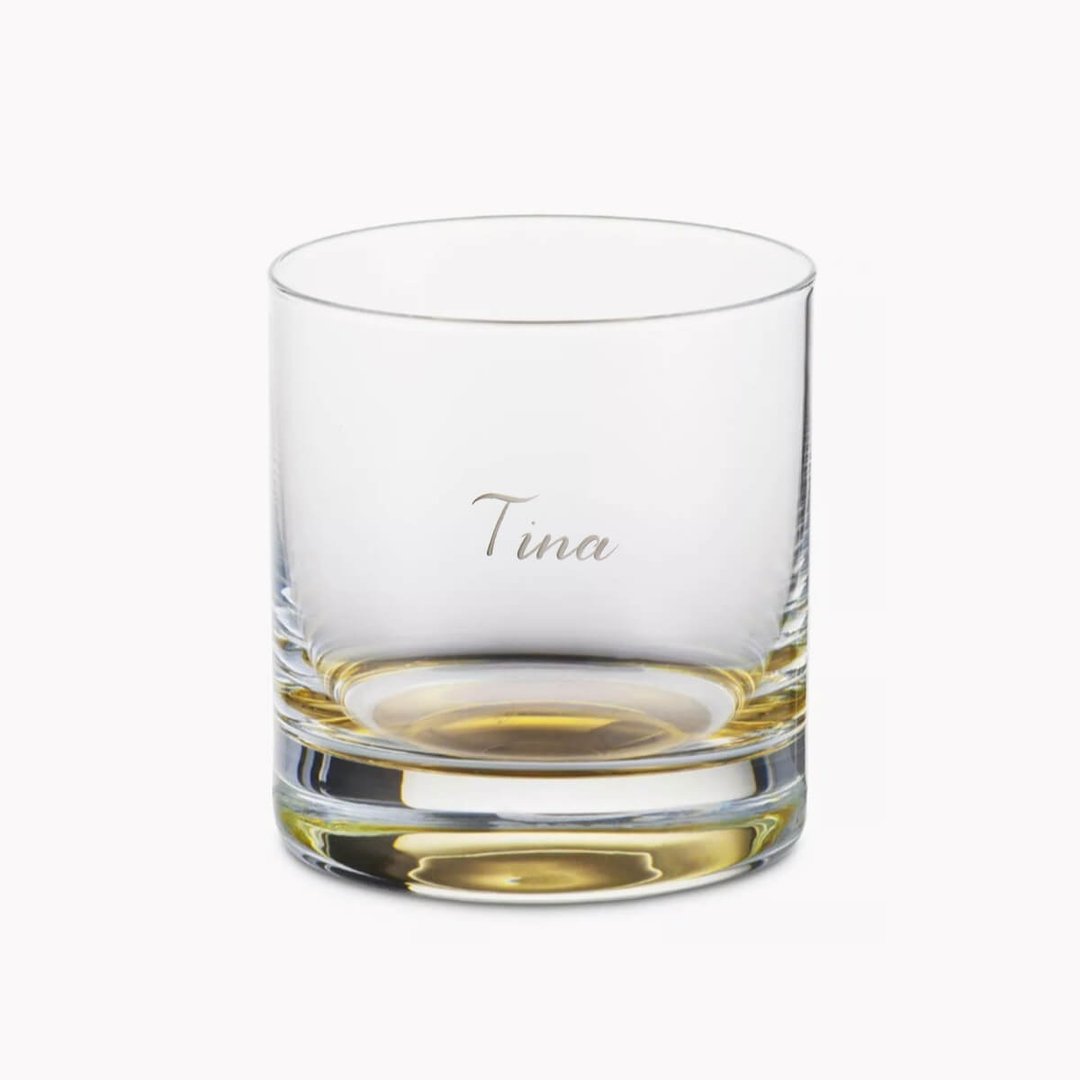 400cc【德国Eisch】24K金光泽GENTLEMAN水晶威士忌杯 圣诞礼物 - 酒杯/酒器 - 玻璃 金色