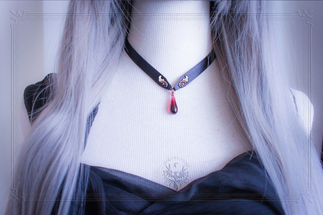 *弥露娜物语*魔女之契（深紫 ) 颈链 - 项链 - 玻璃 紫色