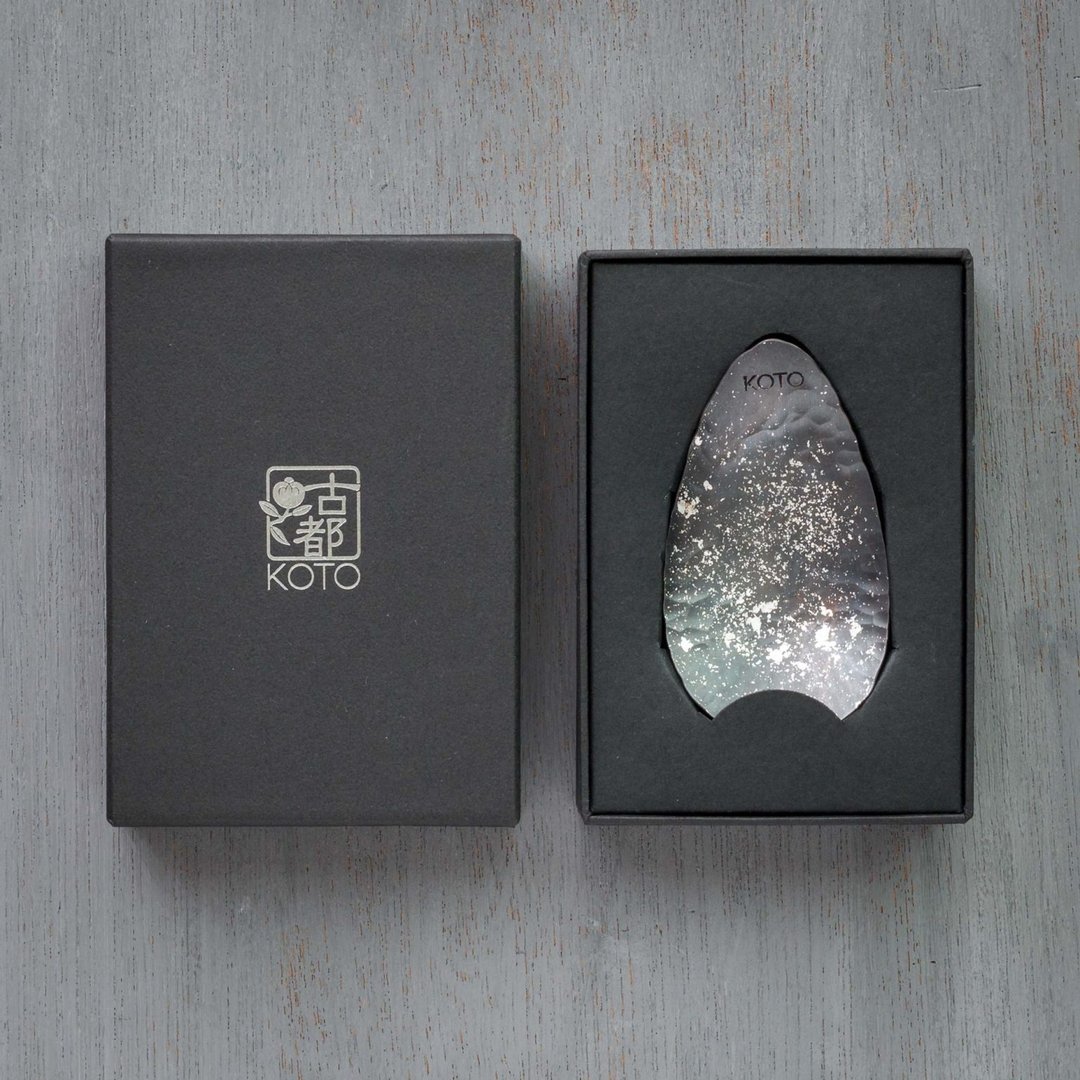 黑染纯铜银箔点缀茶匙 - Tea Scoop - KOTO TEA - 餐刀/叉/匙组合 - 铜/黄铜 黑色