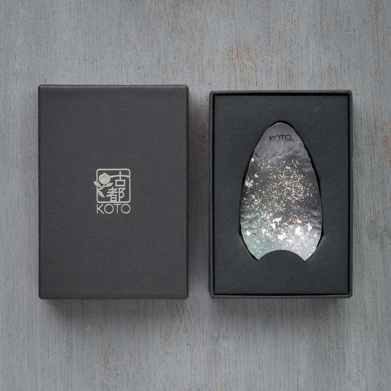 黑染纯铜银箔点缀茶匙 - Tea Scoop - KOTO TEA - 餐刀/叉/匙组合 - 铜/黄铜 黑色