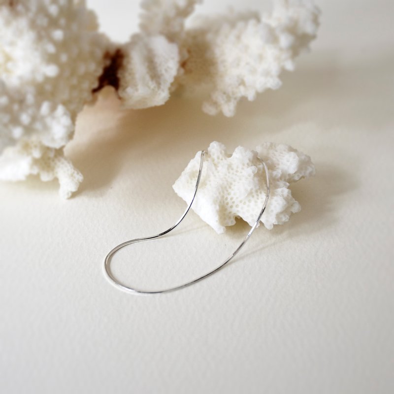 简约幼银编织蛇骨925银手链 // Tiny Sterling Silver Bracelet - 手链/手环 - 银 银色