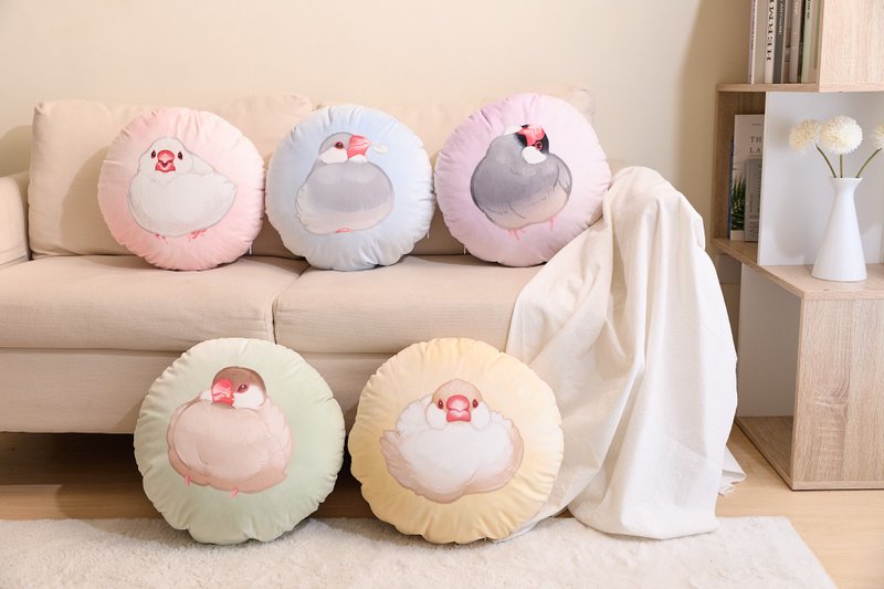 绒毛文鸟大福圆型抱枕 | 沙发靠枕 | 办公靠枕 - 枕头/抱枕 - 聚酯纤维 多色