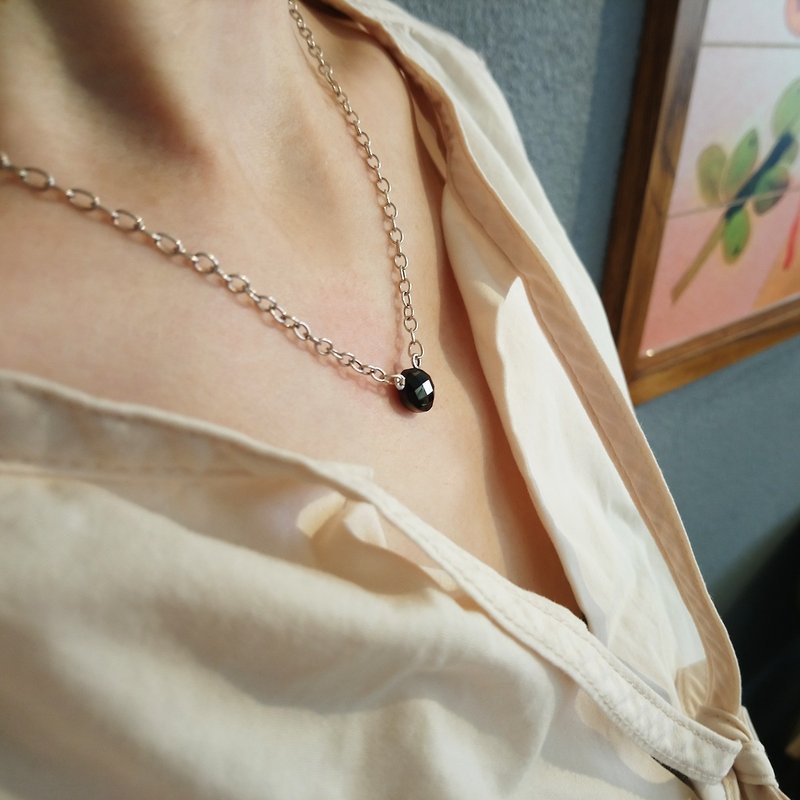 spot necklace_焦点项链 | 925纯银 个性商品 限量 设计师手作 - 项链 - 银 银色