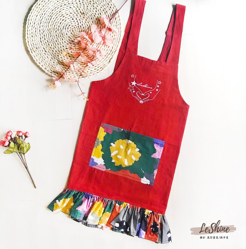 乐彩交叉围裙-乐情洋溢 职人手工挂脖交叉背式 抗污手工作围裙 - 围裙 - 棉．麻 