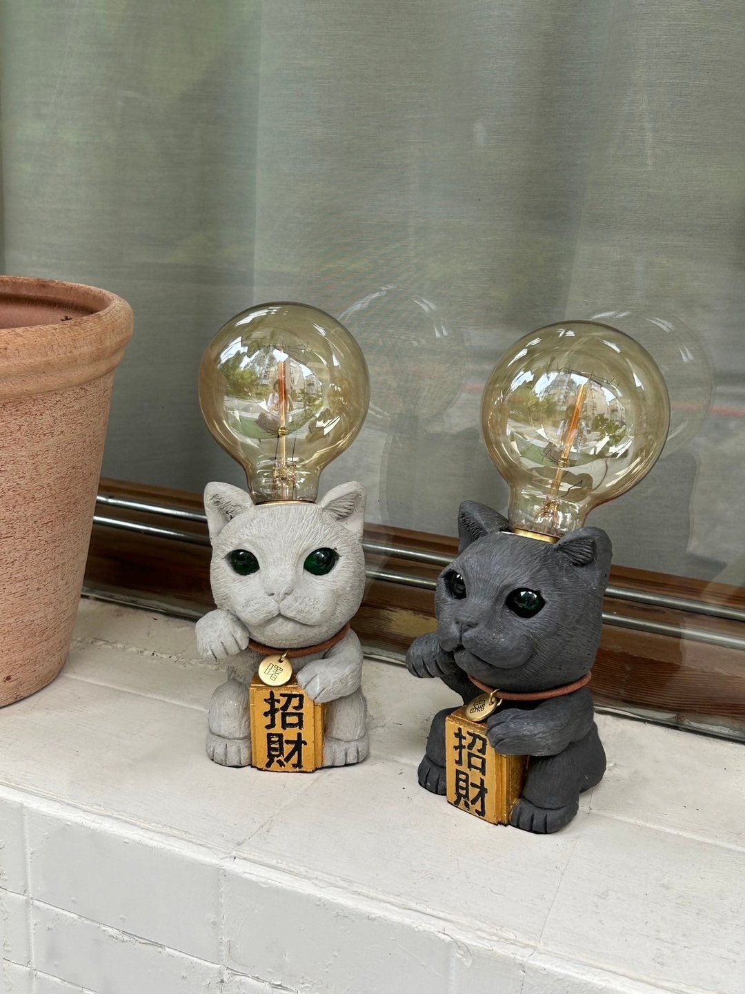 曙MUSE 项圈招财猫水泥桌灯 - 灯具/灯饰 - 水泥 灰色