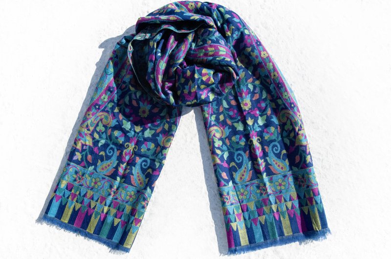 喀什米尔Pashmina 克什米尔 羊绒围巾 编织围巾 手工编织Cashmere - 围巾/披肩 - 羊毛 多色