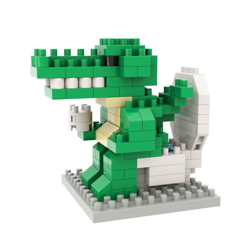 Archbrick 鳄鱼如厕中 Pixel 积木 Nanoblock - 玩偶/公仔 - 塑料 多色
