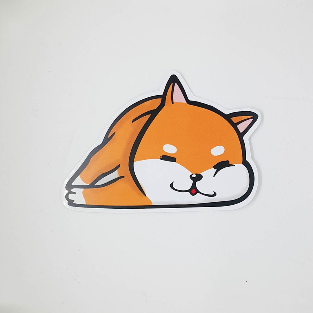 柴犬睡觉造型明信片 - 卡片/明信片 - 纸 绿色