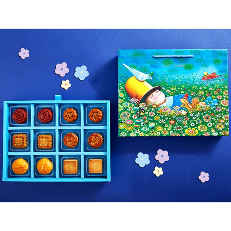 【喜憨儿×几米】繁花盛开12入中秋礼盒。A1 - 蛋糕/甜点 - 纸 