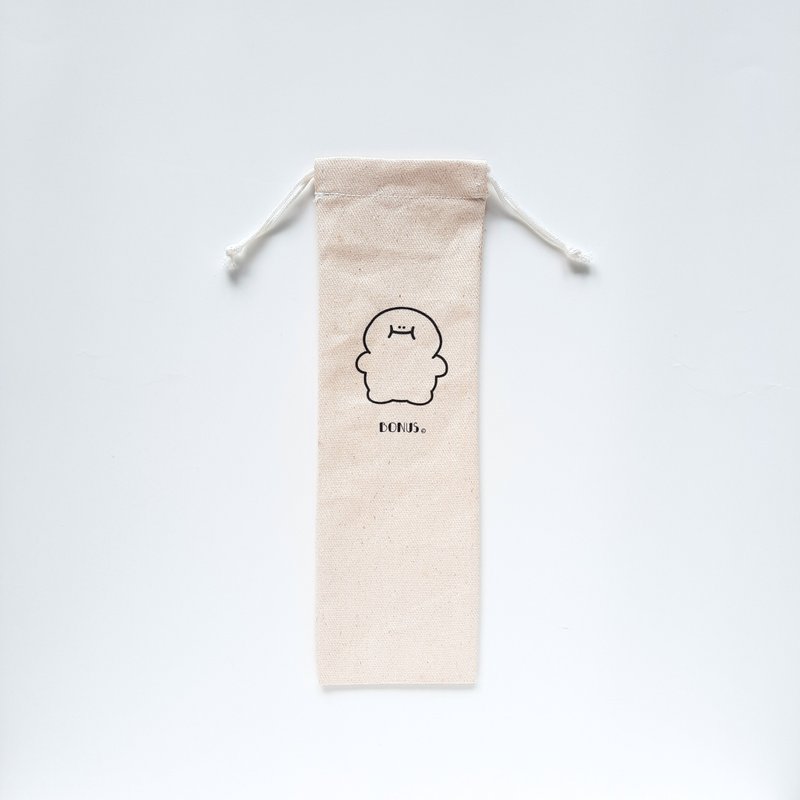H仔环保吸管收纳袋 加长款 - 圆滚滚 - 其他 - 棉．麻 白色