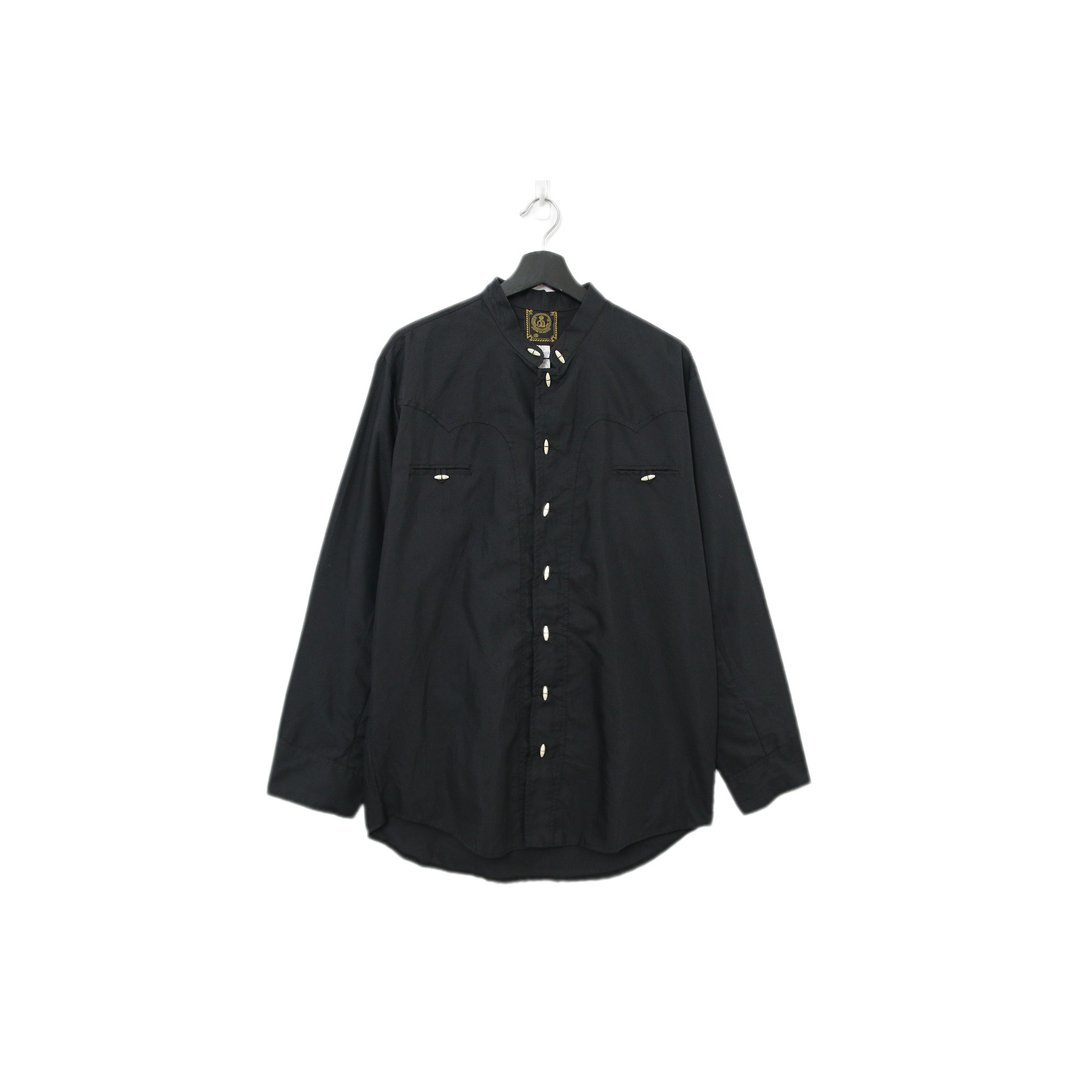 Back to Green-长袖衬衫 正黑 墨西哥衬衫 T-06//vintage shirt - 男装衬衫 - 棉．麻 