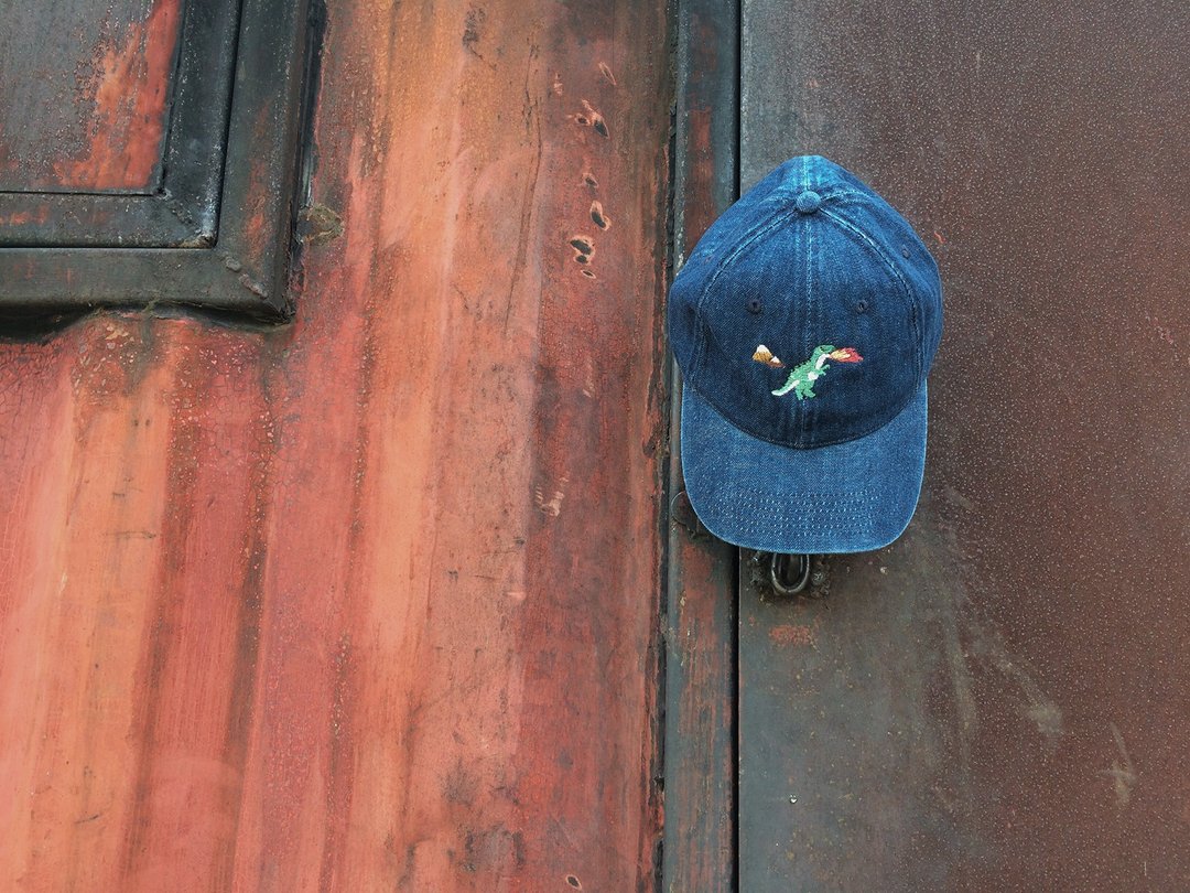 T rex Cap / Denim - 帽子 - 其他材质 蓝色