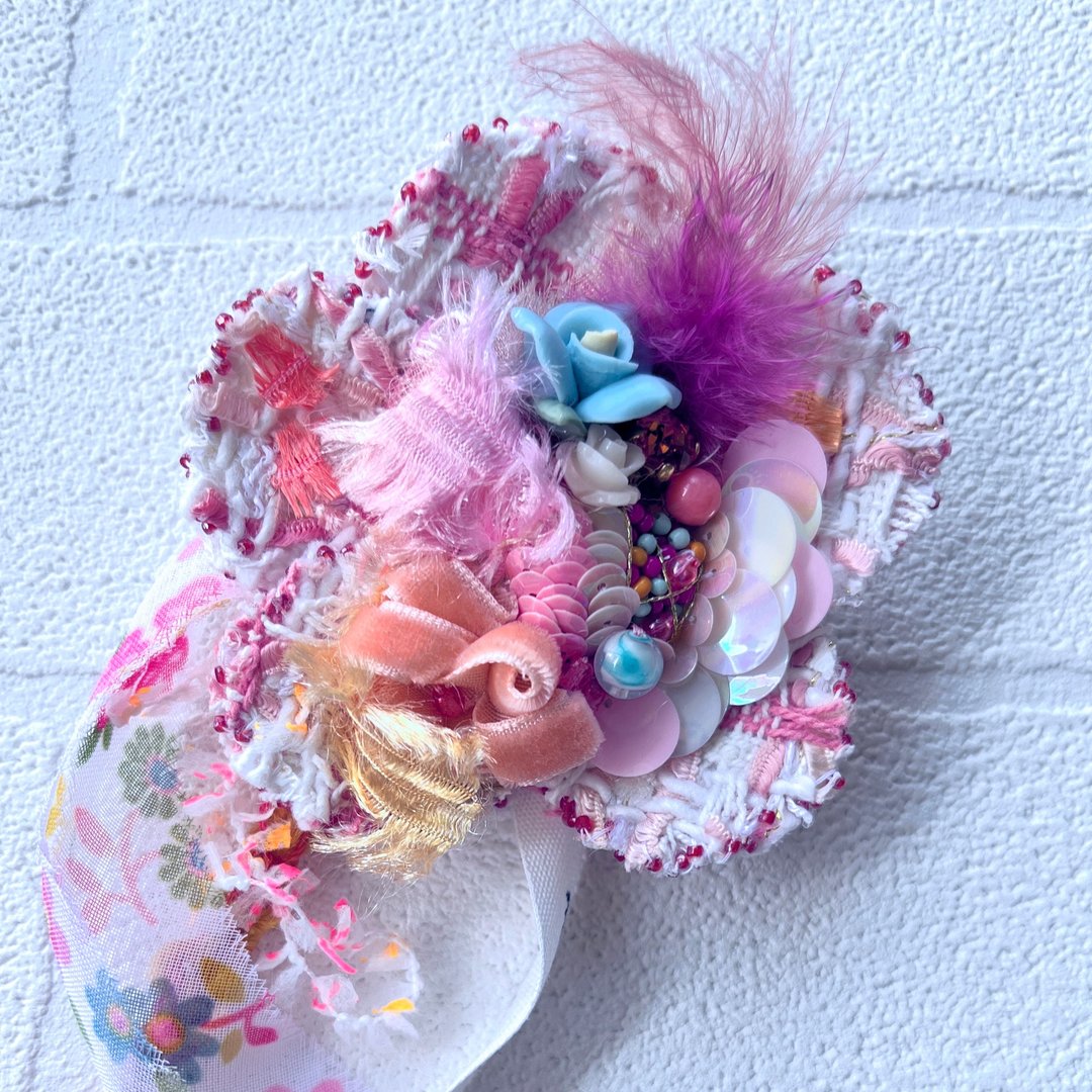 胸花 胸针 No.20 串珠 饰品 手工制作 - 胸花/手腕花 - 棉 多色