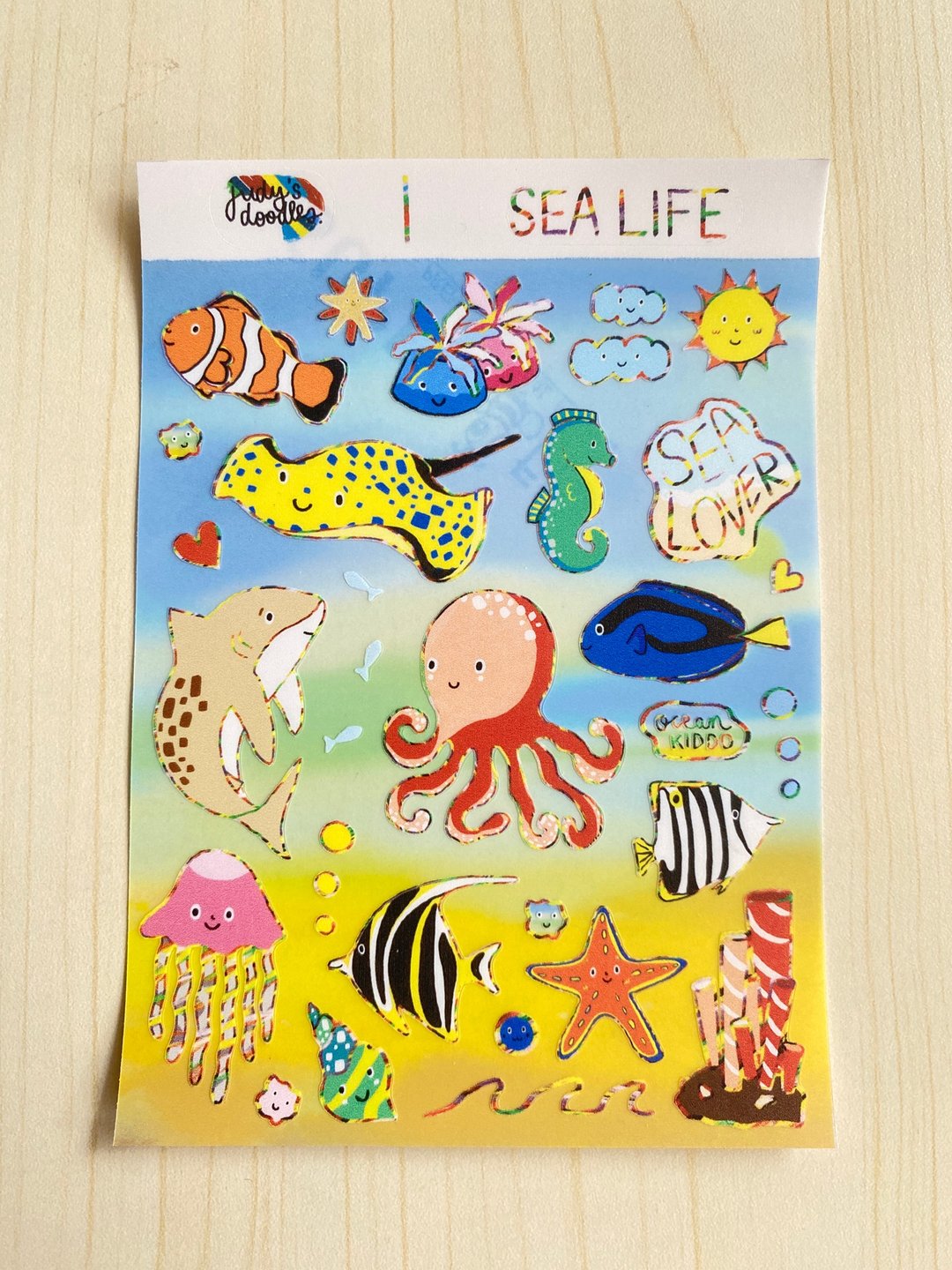 海洋生物贴纸 14款 - 贴纸 - 纸 多色