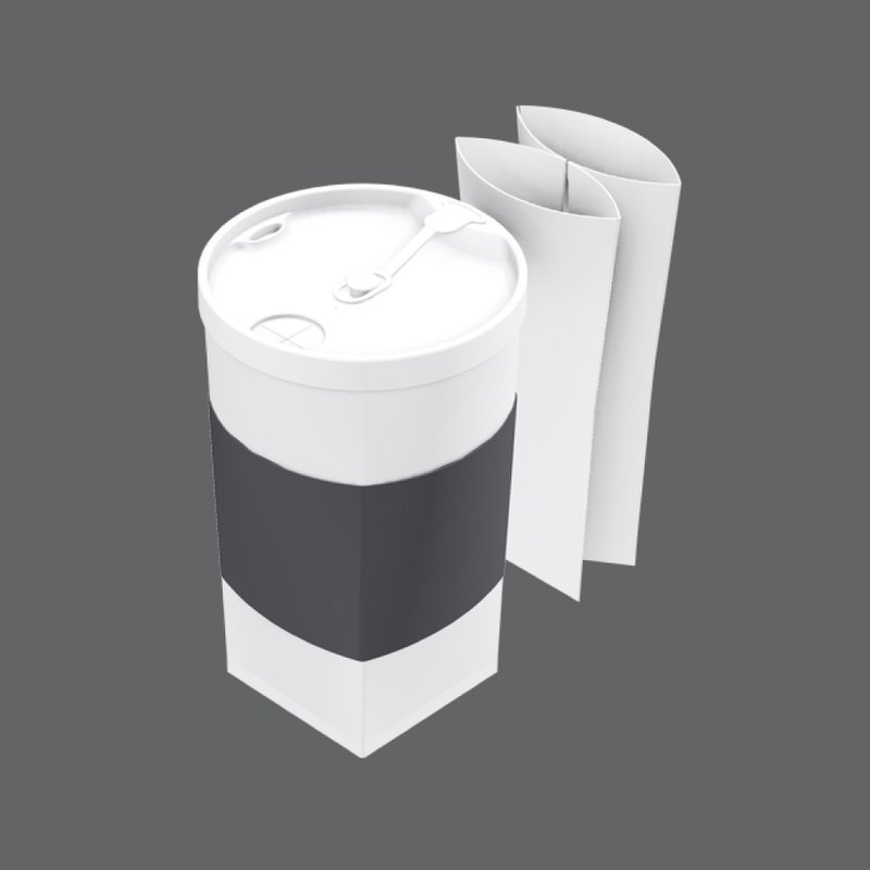 FOFOCUP 台湾创意可折叠16oz折折杯(黑灰) - 其他杯子 - 塑料 黑色